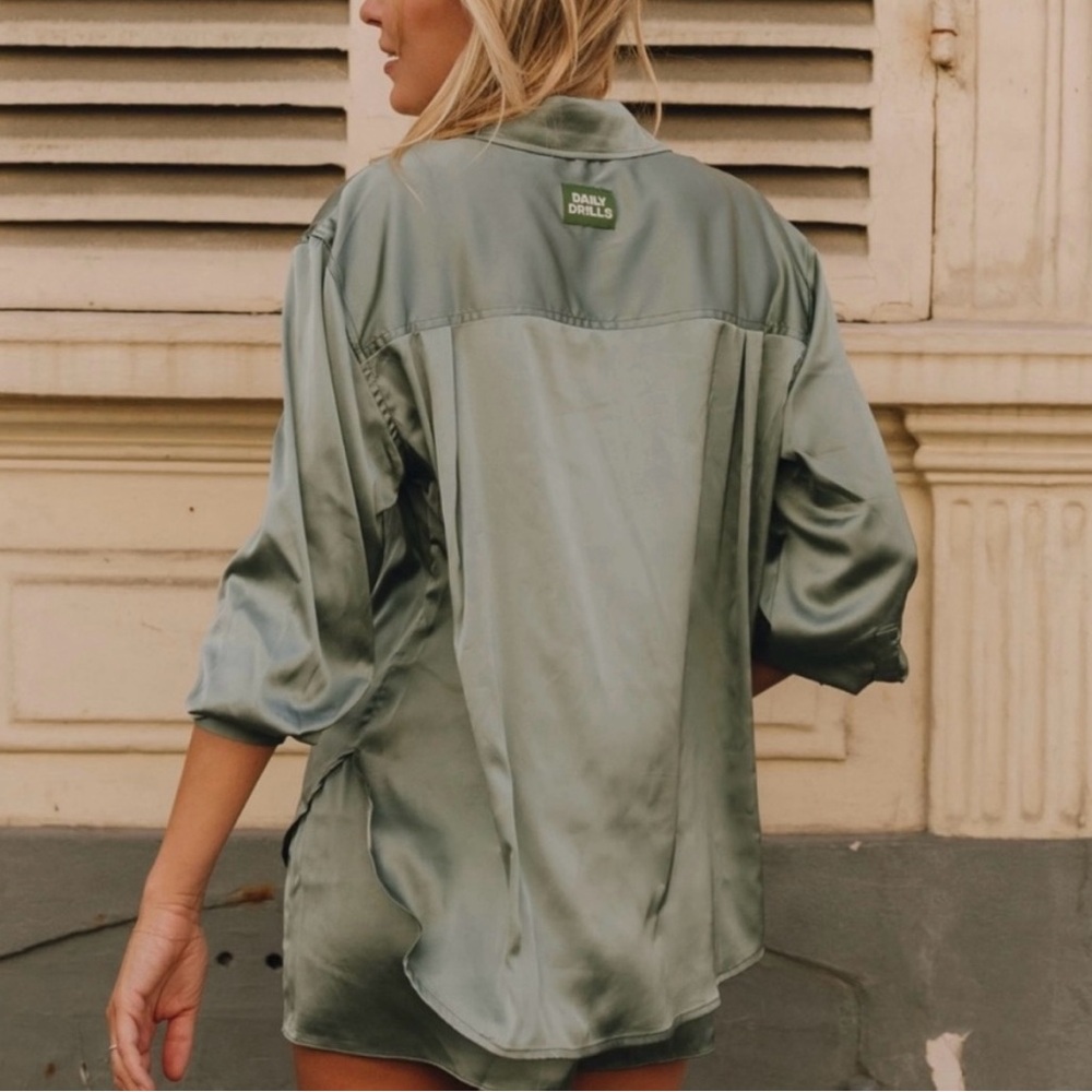 Daily Drills Silky Set in Green - XS/S